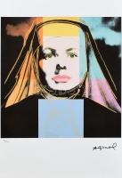 Andy Warhol (1928-1987): Ingrid Bergman - The nun. ofszet-litográfia, papír, jelzett a nyomaton. Kézzel sorszámozott 48/100 jelzett a nyomaton. Georges Israel editeur - Leo Castellli New York, szárazpecséttel, pecséttel, hologrammal jelzett / Lithography 37,5x38 cm, lapméret 56x38 cm
