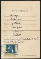 Igazolási jegy ütőgépes részére