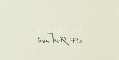 Ivan (...) jelzéssel: Virágok. Olaj, papír. Üvegezett fa keretben. 58x44 cm