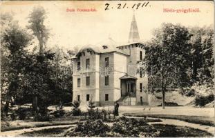 1911 Hévíz, Deák Ferenc lak, villa. Gál Testvérek kiadása (fl)
