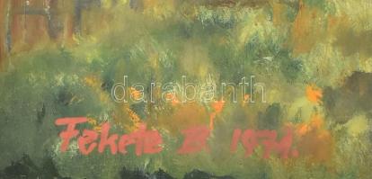 Fekete B. 1971 jelzéssel: Kirándulók. Olaj, vászon. 60x50 cm