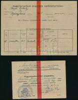 1944 Fegyvertartási engedély és nyilvántartó lap