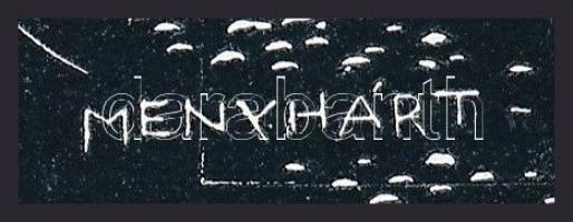 Menyhárt József (1901-1976): Festőállvány előtt. Fametszet, papír, jelzett a metszeten, 19×24 cm