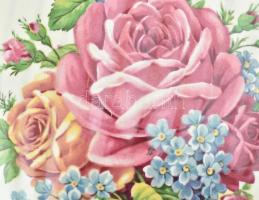 Boch Freres Belgium KEralux virágos fedeles váza, porcelán, kopott, jelzett. m:44cm. Az 1841-ben ala...