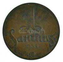 Lettország 1935. 1s Br T:2 Latvia 1935. 1 Santims Br C:XF Krause KM# 1