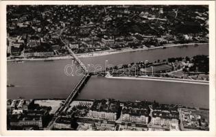 Budapest, Margit híd, Margitsziget. A m. kir. Állami Térképészeti Intézet légi felvétele 486.