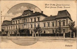 Budapest X. Hungária körút, Gróf Pálffy János tüzérségi laktanya, kaszárnya, Divald Károly 632. sz. (EK)