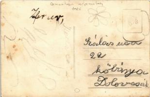 1926 Budapest (?), Cementgyári gépműhely, munkások csoportképe. photo (fl)