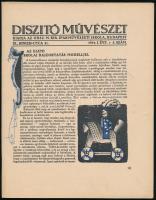 1914 A Díszítő Művészet I. évfolyamának 5. száma, címlap hiányzik