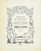 Charles Czerny: Schuler der Geläufigkeit kotta, újrakötött kötésben, ceruzás jelzésekkel, beírással, 102p