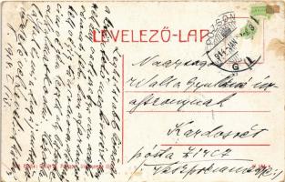 1914 Bajmóc, Bojnice; Gróf Pálffy várkastély és a Rákóczi hársfa (E fa alatt tartotta Mátyás király ...