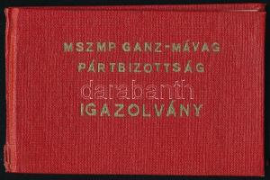 1963 MSZMP pártbizottsági igazolvány (Ganz-Mávag)