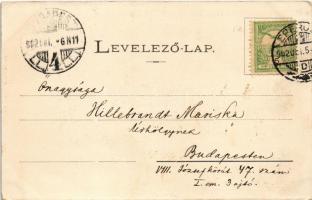 1902 Eperjes, Presov; Fő utca, piac, Eperjesi Népbank, Központi kávéház. Fénynyomat Divald műintézet...