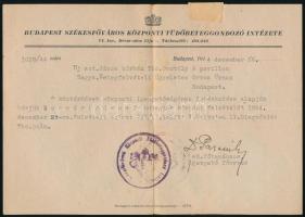 1944. december 16. Egészségügyi betegfelvételi engedély