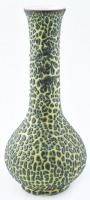 Gyarmati György (1910 -): Retró váza, színes mázakkal festett kerámia, jelzett, m:24,5cm