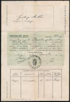 1921 Vadászati jegy vadőr számára