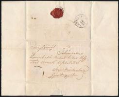 1837 Sövényháza (Ópusztaszer), Purgly Sámuel birtokos kézzel írt levele viaszpecséttel