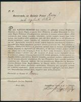 1831 Kolozsvári piarista líceum igazgatójának (Szabó Elek) levele, melyben Reiszner Pál tanár halálát tudatja