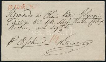 1831 Kolozsvári piarista líceum igazgatójának (Szabó Elek) levele, melyben Reiszner Pál tanár halálá...