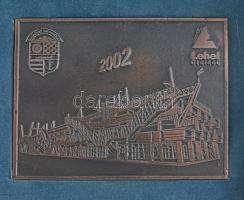 2002. Lehel Csarnok egyoldalas bronz plakett, dísztokba ragasztva (60x80mm) T:1-