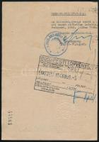 1948 Bp., Belügyminisztériumi visszahonosítási okirat