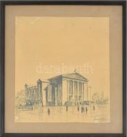 cca 1930 Komor Marcell (1868-1944) építész és fia, Komor János (1900-?): Ismeretlen zsinagóga terve....