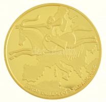 1996. "A Honfoglalás emlékére / Honteremtő hadjáratok" aranyozott Cu emlékérem, sorszámozo...