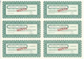 Budapest 1992. "Országos Takarékpénztár és Kereskedelmi Bank Részvénytársaság" "MINTA...