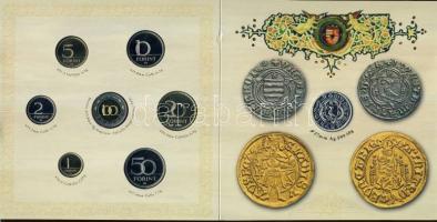 2008. 1Ft-100Ft 7klf db + Mátyás denár Ag fantáziaverete "Reneszánsz emlékév" szettben T:P...