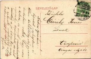 1910 Galánta, Kossuth Lajos utca, Községháza. Adamko Béla kiadása / street view, town hall + "Z...