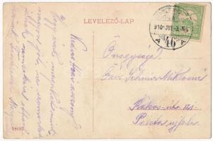 1910 Galánta, Gróf Esterházy Béla kastélya, Fő utca / castle, main street + "WIEN - POZSONY - B...