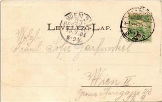 1901 Pozsony, Pressburg, Bratislava; Donauquai u. Wasserkaserne / Duna rakpart és laktanya. B. Kaufm...