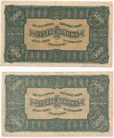 1923. 500K (2xklf: nyomdahely jelöléssel és nélküle) T:III
Hungary 1923. 500 Korona (2xdiff: with p...