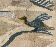 Rónai Éva (Budapest, 1931-): Életfa. Fali szőttes, gyapjú. Hátoldalán jelzett. 1960 körül. 85x66cm