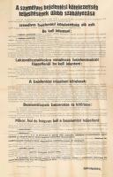 1941 Szentendre, személyes bejelentési kötelezettség lakás, tartózkodás esetére. Nagy méretű plakát, hajtva. 62x98 cm