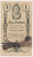 1848. 1G vízjeles papíron T:III-,IV égésnyom Hungary 1848. 1 Gulden on watermarked paper C:VG,G burn mark Adamo G82