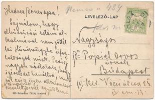 1914 Polgárdi, vasútállomás, vonat, Piactér, piaci árusok. Schwarcz Fülöp kiadása (EB)