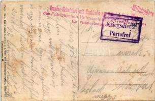 Wien, Vienna, Bécs; Kranken-Haltstation mit Nachtruhe am Ostbahnhofe in Wien des Patriotischen Hilfs...