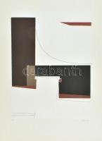 Mark (Márkus), Anna (1928-): Geometrikus kompozíció. Szitanyomat, papír, jelzett, E.A. művészpéldány. 45x33,5 cm