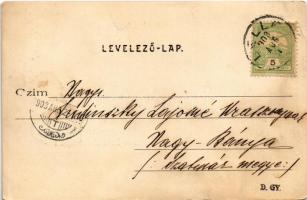 1903 Balatonlelle, Templom, Millaszin villa. Ellinger Ede cs. és kir. udvari fényképész kiadása. Art...