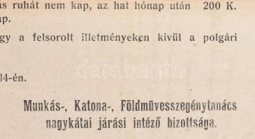 1919 Be a Vörös Hadseregbe! Toborzó plakát felkasírozva 26,5x41 cm