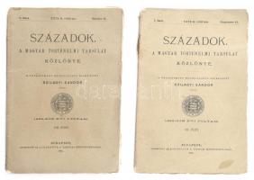 1895. VII.-VIII. füzet. Bp., Századok, A Magyar Történelmi Társulat közlönye, szerkeszti: Szilágyi Sándor.