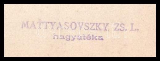 Mattyasovszky-Zsolnay László (1885-1935): Álló női akt. Ceruza, papír. Hagyatéki pecséttel. Lapszéli...