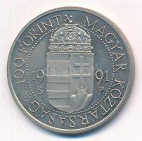 1991. 100Ft Cu-Ni "II. János Pál pápa látogatása" T:1 (eredetileg PP) Adamo EM119