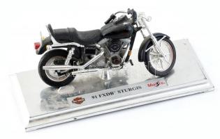Harley Davidson 91FXDB Trugis motor műanyag, bőr gyűjtői makett. 13, 18 cm