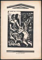 Deli Antal (1886-1960): Illusztráció, fametszet, papír, jelzett a nyomaton, 24x13 cm, papír: 29x20 cm