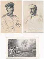 6 db RÉGI katonai motívum képeslap / 6 pre-1945 military motive postcards