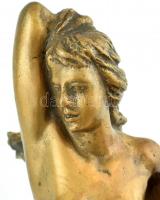 AK jelzéssel, orosz szobrász (A. Kovaljov?): Kagyló Vénusz. Öntött, patinázott bronz. m:17cm, h:30cm