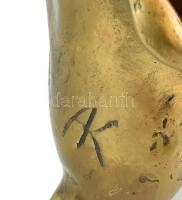 AK jelzéssel, orosz szobrász (A. Kovaljov?): Kagyló Vénusz. Öntött, patinázott bronz. m:17cm, h:30cm