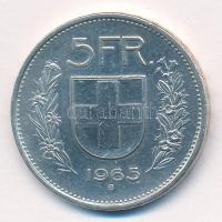 Svájc 1965B 5Fr Ag T:2 Switzerland 1965B 5 Francs Ag C:XF Krause KM#40